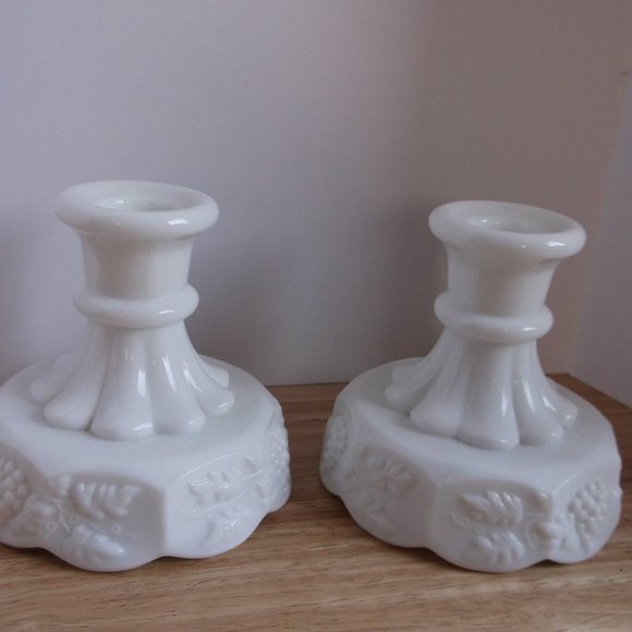 Westmoreland Accents Vintage Westmoreland Milk Glass Candle Holders